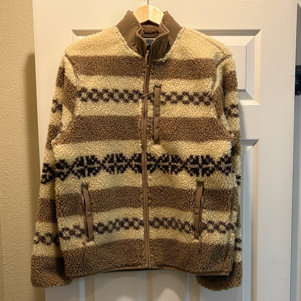 J.Crew Nordic Fair Isle Fleece Jacket, Men’s Medium